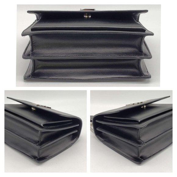 100% Authentic YSL Yves Saint Laurent Sunset Medium Leather Shoulder Bag - Picture 8 of 16